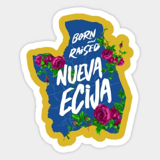 Born and Raised - Nueva Ecija, Philippines (Blue) Sticker